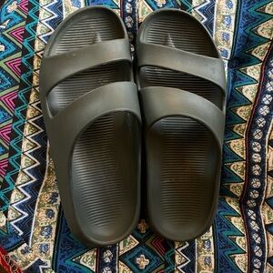 SAS Black Textured Sole Sandals